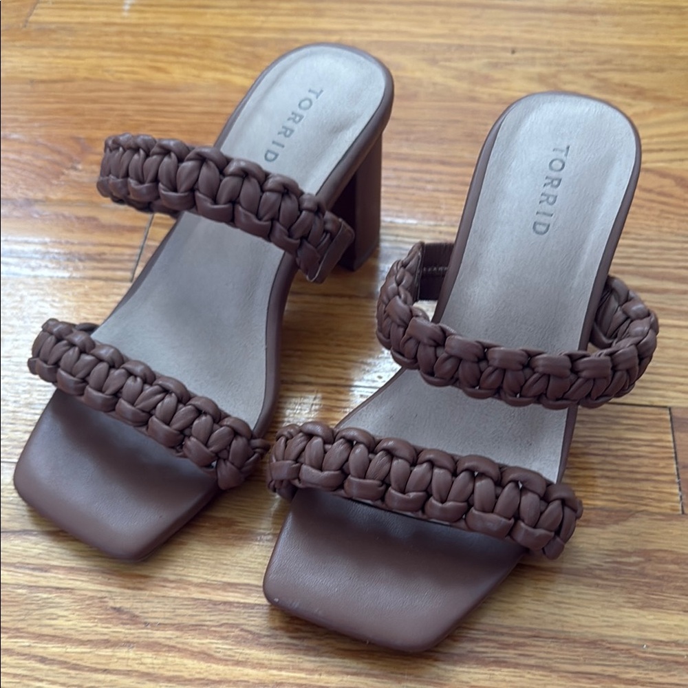Torrid Wide Width High Heeled Sandals with Braided Straps